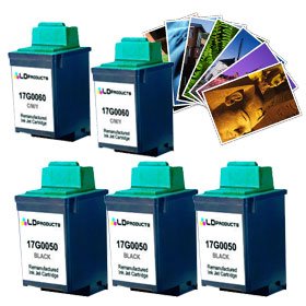 Lexmark #50 and #60 Remanufactured Combo Set - 3 Black #50 (17G0050) and 2 Color #60... by 4inkjets
