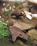 SET OF TWO Cast Brass 7.5 MOURNING DOVE Peace Bird SCULPTURE With An ANTIQUED BRONZED Finish