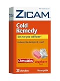 Zicam Cold Remedy Chewables, Strawberry, 25 Chewable Squares (Pack of 2)