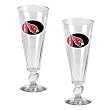 Arizona Cardinals NFL 2pc Pilsner Glass Set with Football on stem - Oval Logo by Great American Products