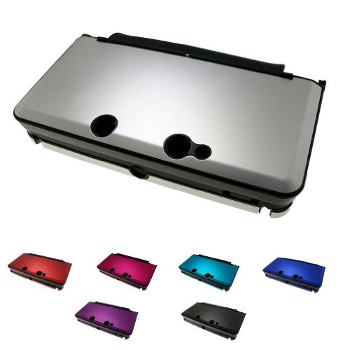 Nintendo 3DS Aluminum Metal Poly Case Skin Protector Cover + Free Screen Protectors (Many Colors Available)