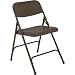 National Public Seating 200 Series All Steel Premium Folding Chair with Double Brace, 480 lbs Capacity, Brown (Carton of 4)