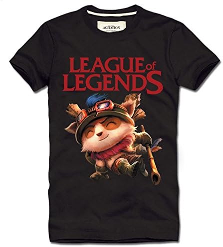 League of Legends Short Sleeve Teemo Swift Scout T-shirt-Black-Large