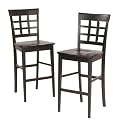 Set of 2 Napa Checker-Back Bar Stools - Black