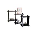 Triple Box Wall Shelf - Black/Dark Cherry (6x21.5x22.5")