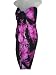 HAWAIIAN LONG SARONG BLACK WITH PINK HIBISCUS