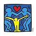 Art Poster Print - Untitled (Logo Against Family Violence), - Artist: Keith Haring - Poster Size: 20 X 20 inches
