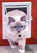 MAGNETIC WOOD-FITTING CAT DOOR-WHITE