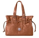 Dooney & Bourke Ostrich Medium Chiara Bag in Cognac