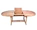 Teak Furniture Gallery TGT218 Oval Extension Table 47 Inch  x 71-94 Inch