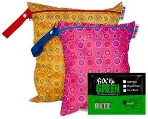 Bummis Fabulous Wet Bag with BONUS Rockin Green Detergent Sample (Pink, Large)