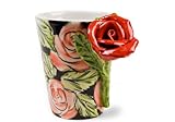Rose Red Handmade Coffee Mug (10cm x 8cm)