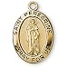 12K Gold Filled Saint Peregrine Medal and 18-inch Chain