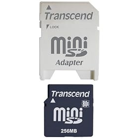 Transcend Carte Mini Secure Digital (Mini SD) 80x - Carte M�moire Flash - 256 Mo