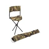 Woodland Camo Collapsible Stool with Back