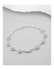 Flower Colored Enamel Bracelet In 92.5 Sterling Silver