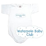 BABY BODYSUIT WHITE  LIGHT BLUE CLOUD WATERPOLO CLUB  0 - 3 Months