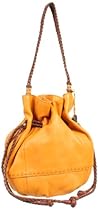 Hot Sale The SAK Indio Leather Drawstring Shoulder Bag,Ochre,One Size