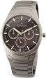Skagen Men's Black Label 596XLTXM Silver Titanium Quartz Watch with Grey Dial