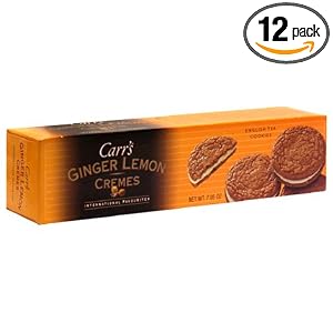 Carr's Ginger Lemon Creme, 7.05-Ounce Boxes (Pack of 12)