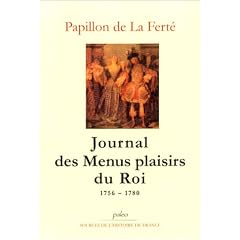 Journal des menus plaisirs du Roi : 1756-1780
