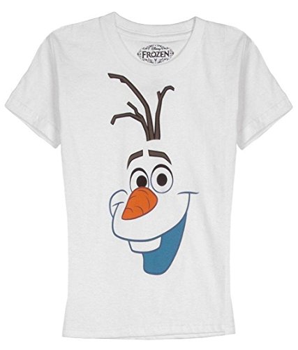 Disney Frozen Olaf Big Face Juniors White T-Shirt