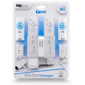 Kit Wii : 2 batteries + 2 capots + double socle de charge (compatible Wii Motion Plus) (Couleur al�atoire : Noir/Blanc)
