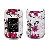 EMPIRE Purple Flower Design Snap-On Cover Case for Blackberry Style 9670