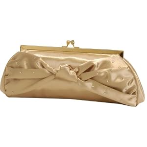 Satin, Clutch, Metal Frame - Evening Bag Isabella
