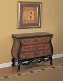 Masterpiece Pierced Apron Hall Chest - Faux Warm Pecan & Hand Painted By Powell Furniture