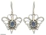 Sterling Silver and Moonstone Dangle Earrings, 'Butterfly Love' 0.8" W 1.4" L