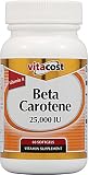Vitacost Beta Carotene -- 25000 IU - 60 Softgels