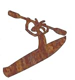 Kayaking Kokopelli Wall Hanging Metal