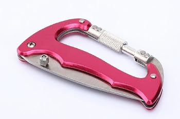 Green House Multifunction Carabiner Camp Climbing Hiking Hook Keychain with Knife