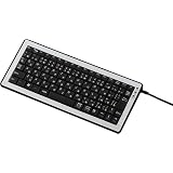 ELECOM パンタグラフ式USB&PS/2キーボード 日本語84キーミニキーボード シルバー TK-UP84CPSV
