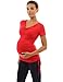 PattyBoutik Mama Cowl Neck Drawstring Sides Maternity Tunic Top