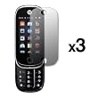 3 Pack of Premium Reusable LCD Screen Protectors for Motorola Evoke QA4