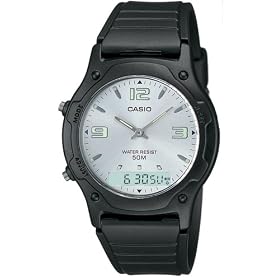Casio -AW-49HE-7AVEF -Montre Mixte Quartz Analogique - Digital - Bracelet R�sine Noir