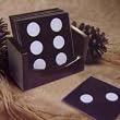 Keepsafe Dominoes Coaster Set - Glass
