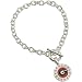 Georgia Bulldogs Ladies Silver Round Crystal Bracelet
