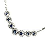 Blue Sapphire(1.14ct) & Pave Diamond(1.04ct) Necklace