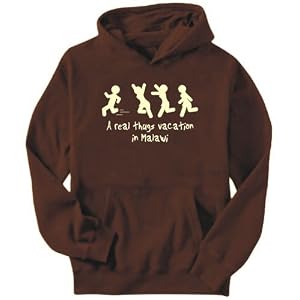 4187ObdnlBL. AA300  Hoodie Mens Brown  A real thugs vacation in Malawi  Countries