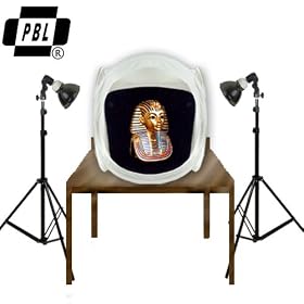 PHOTO STUDIO TABLE TOP TENT 30 NEW COMPLETE WITH 300 WATTS OF HI OUT-PUT PHOTO BULBS PLUS 6'6 STANDS Steve Kaeser Photographic Lighting & Accessories