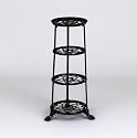 Cast Iron 4 tier Saucepan Stand - Black