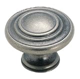 Amerock BP1586-WN Inspirations 3-Ring 1-3/8-Inch Diameter Knob, Weathered Nickel