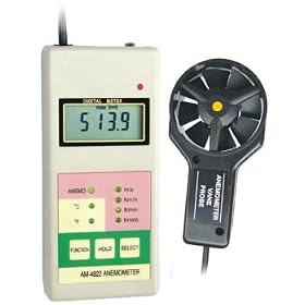Anemometer, micro-processor based with temperature measurement, AM4822