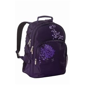 Lassig Backpack Diaper Bag - Butterfly Purple