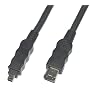 Digitus IEEE 1394 FireWire Kabel 1,8 m L�nge, 4 / 6 polig, i-Link kompatibel