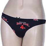 NCAA Boston Red Sox Ladies Navy Blue Supreme Thong Underwear (Small)