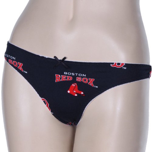 Boston Red Sox Ladies Navy Blue Supreme Thong Underwear (Medium)